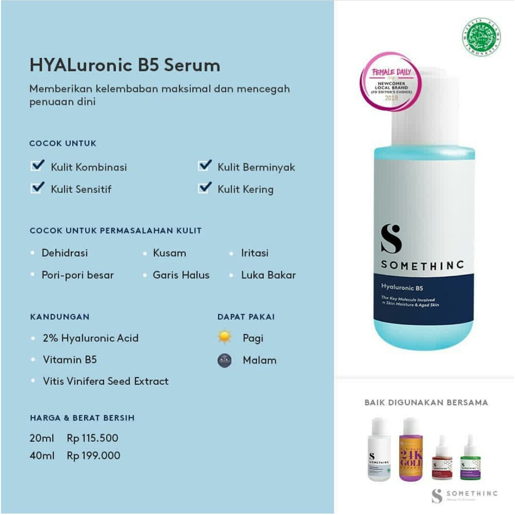 BPOM - SOMETHINC Niacinamide /Retinol/ AHABHA /Hyaluronic/ Game Changer