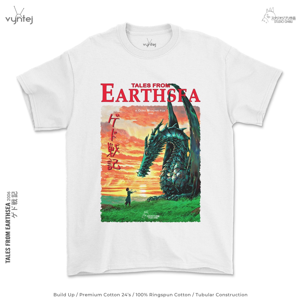 KAOS TALES FROM EARTHSEA - STUDIO GHIBLI | 001 | BAJU ANIME MOVIE FILM T SHIRT