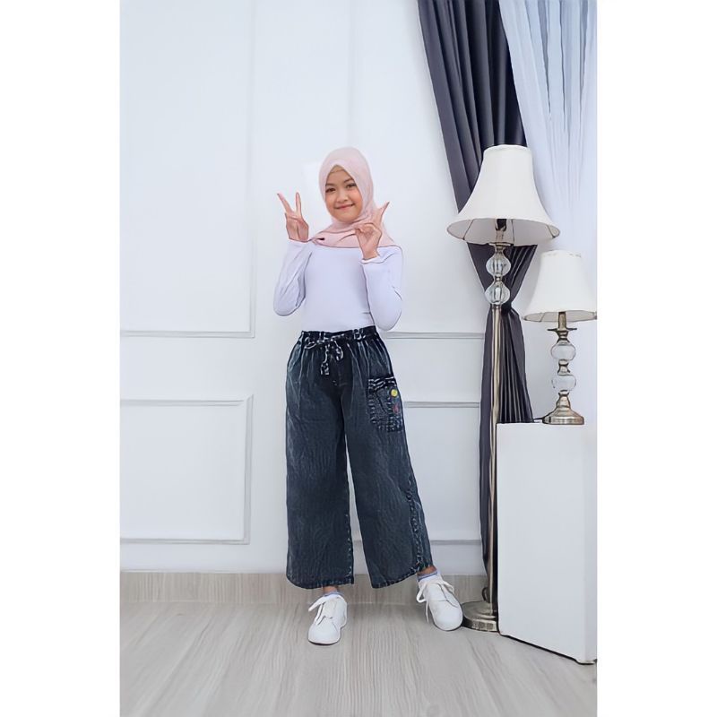 KULOT ANAK 6-14 TAHUN / KULOT JEANS ANAK PEREMPUAN / CELANA KULOT ANAK /