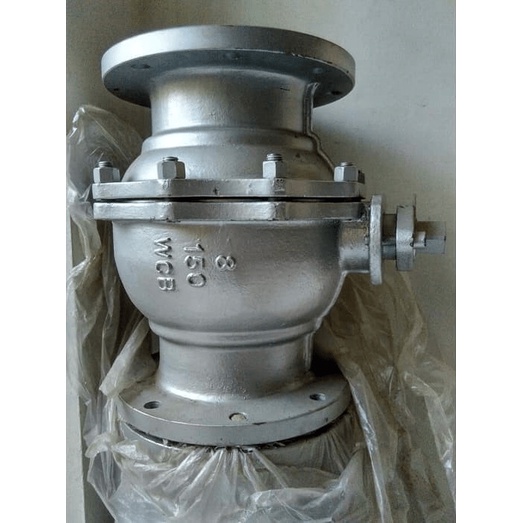 BALL VALVE KONEKSI FLANGE #150 / 150 BAHAN WCB UKURAN 6 INCH