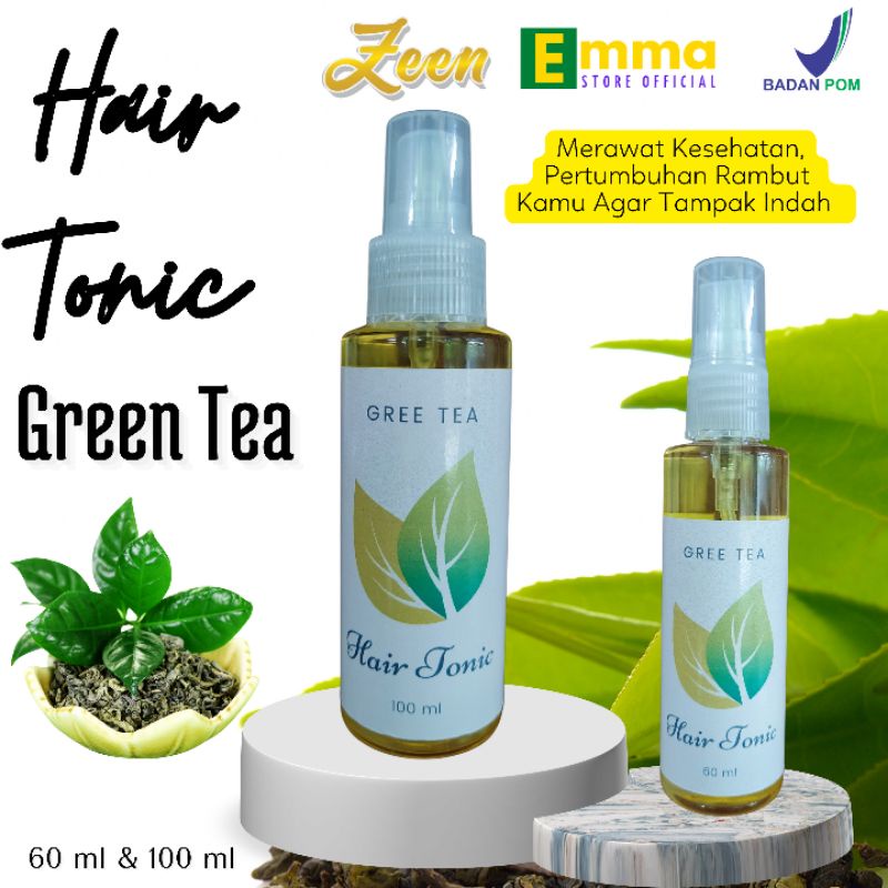 Hair Tonic Green Tea Hair Serum Hair Treatment Vitamin Rambut 60 ml &amp; 100 ml (BPOM)