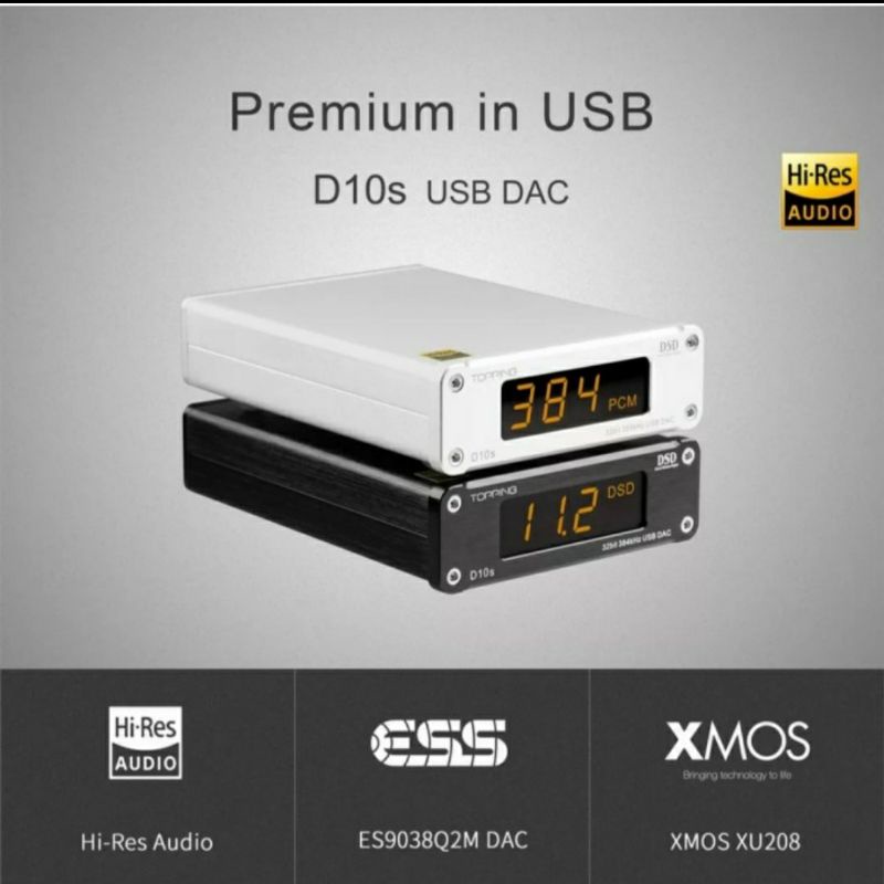Topping D10S USB Dac Dekstop Audio Ampilifer Decoder