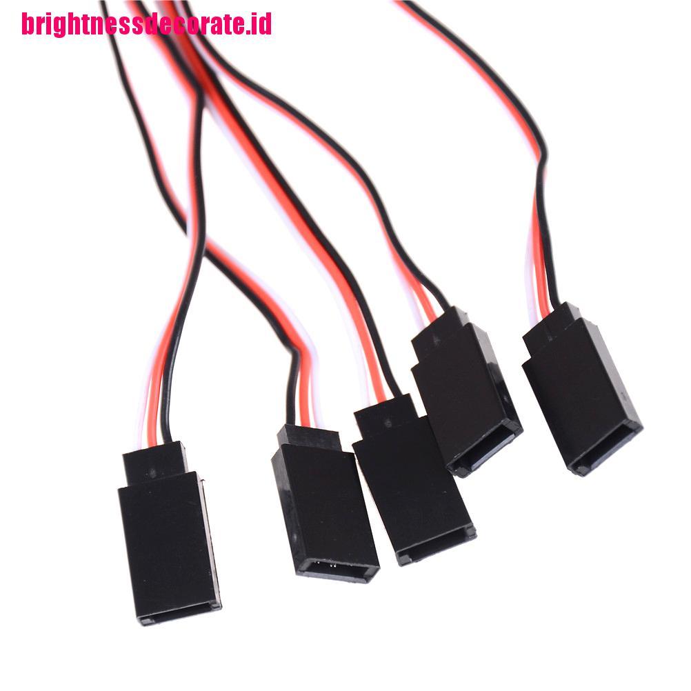 Brightid 5pcs Kabel Extension Servo Jr Male 150mm Untuk Mobil / Helikopter Rc