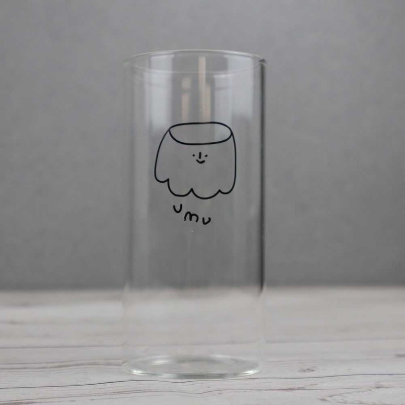 Gelas Unik Japanese Style Glass Cup Heat Resistant MD18 Transparan 360ml-1
