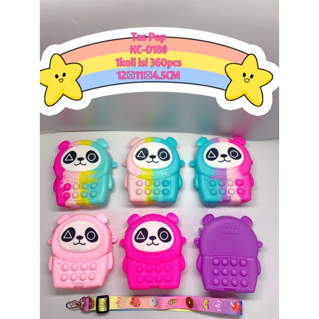 promo tas pop it anak selempang panda
