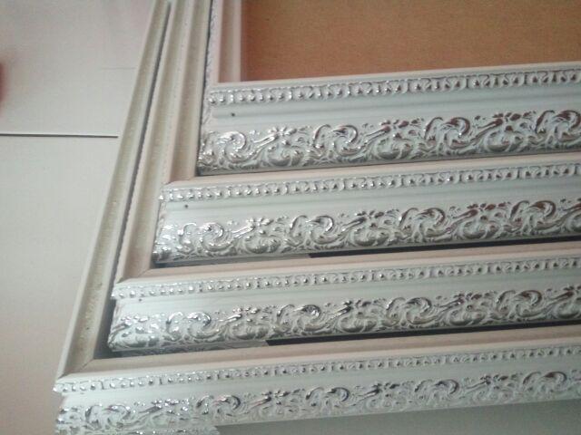 Kotak Hantaran Frame Tebal Mahar Nikah Putih Silver Isi 4