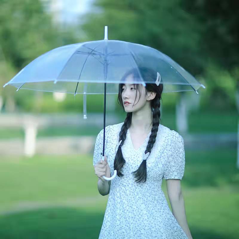 (NF-8)Payung Transparan Korea Jepang Bening Umbrella Transparant PREMIUM UMBRELLA