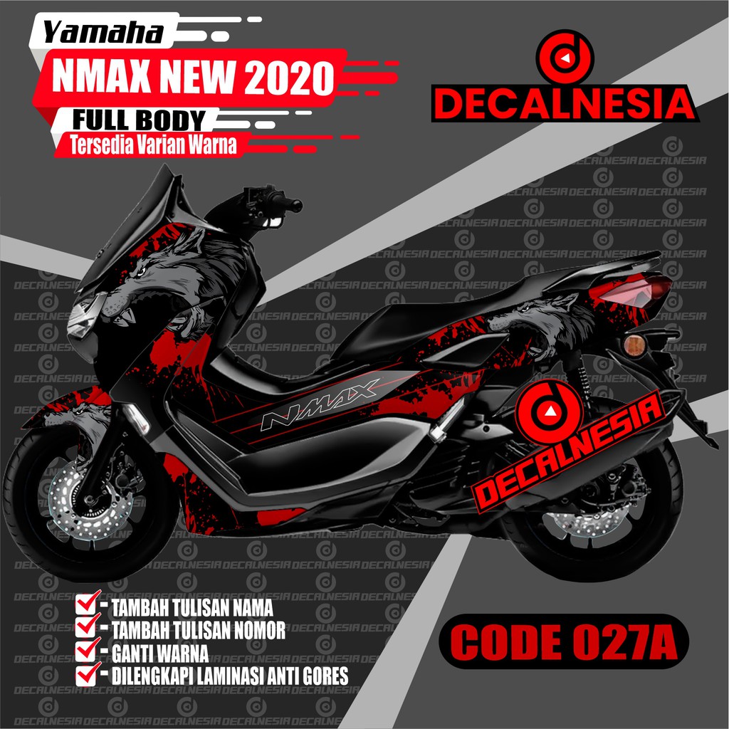 Decal Stiker Motor Yamaha facelift Modifikasi Variasi Aksesoris Full Body - Sticker Nmax New 2020