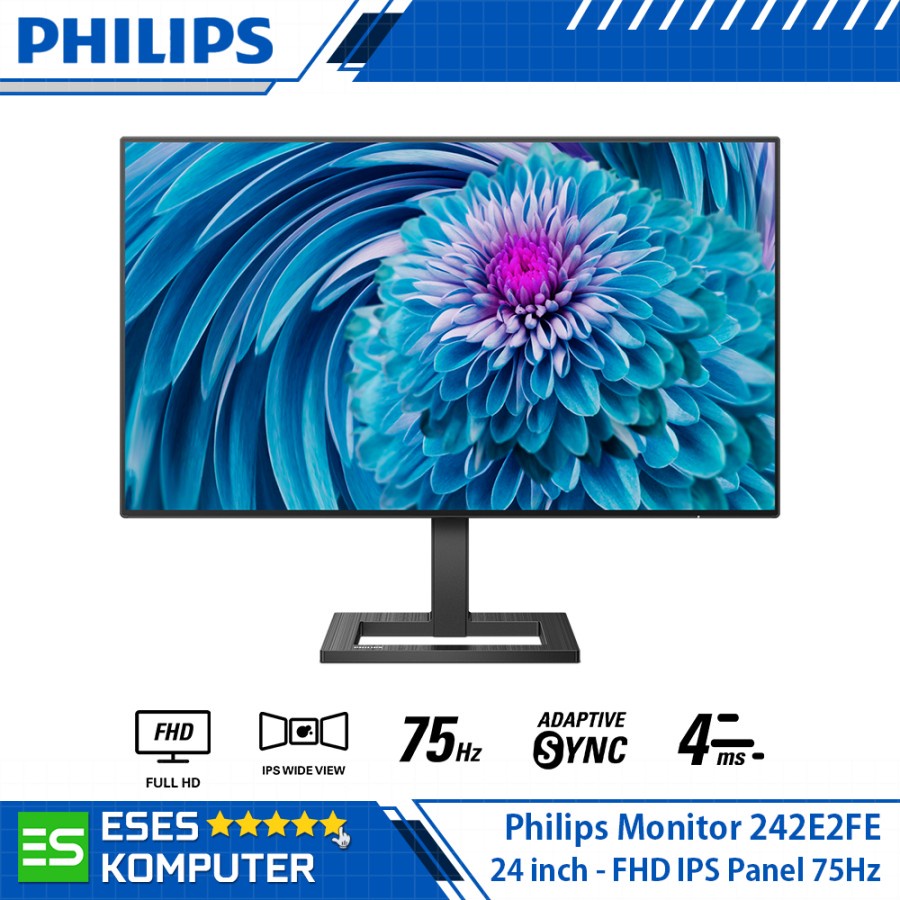Monitor LED Philips 242E2FE | 24 inch FHD IPS 75Hz