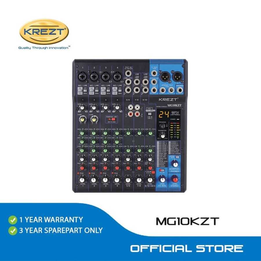 PROFESSIONAL AUDIO MIXER KREZT MG10 KZT