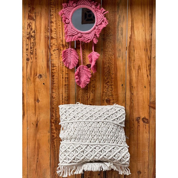 READY STOK) macrame sarung bantal/ macrame sarung bantal/ Dekorasi rumah