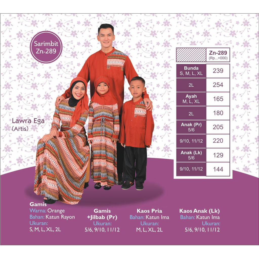 Sarimbit Zenitha Zn 289 / Busana Muslim Keluarga