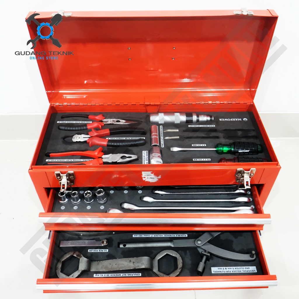 Tool Kit SET 78pcs MAXPOWER MAXTS025 / Peralatan Alat Bengkel SET - Hand Tool Tool Box Toolbox 78 pcs MAXPOWER