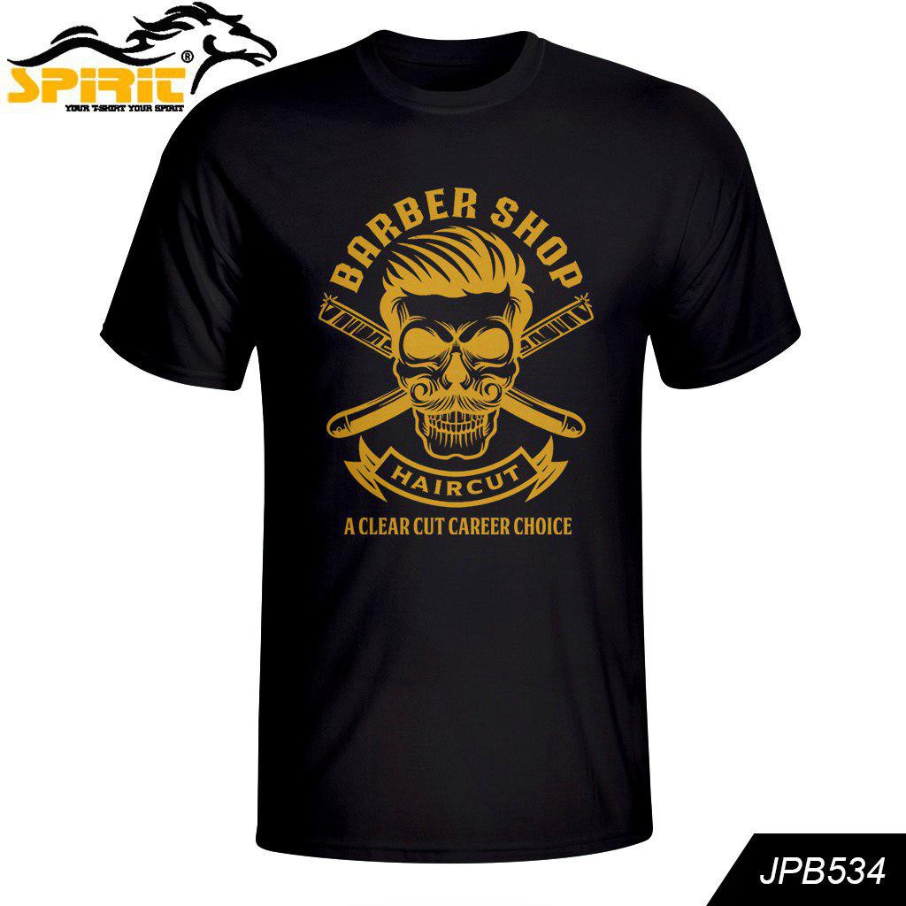 BAJU KAOS BARBERSHOP KEREN T SHIRT CUSTOM SATUAN GROSIRAN MURAH