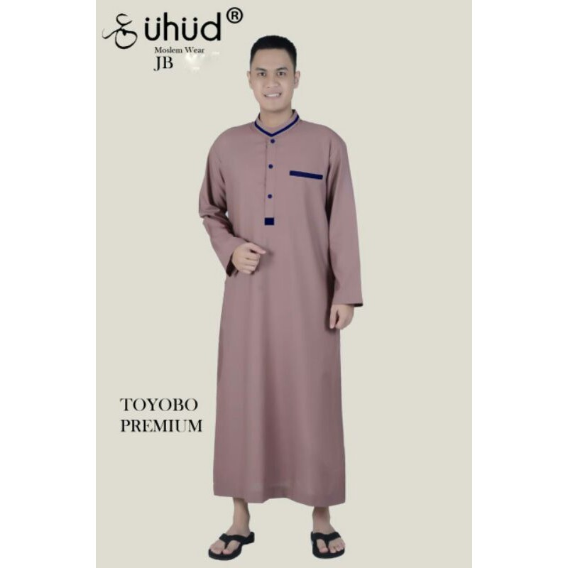 jubah muslim pria ADEM bahan toyobo   / Gamis pria / Jubah panjang