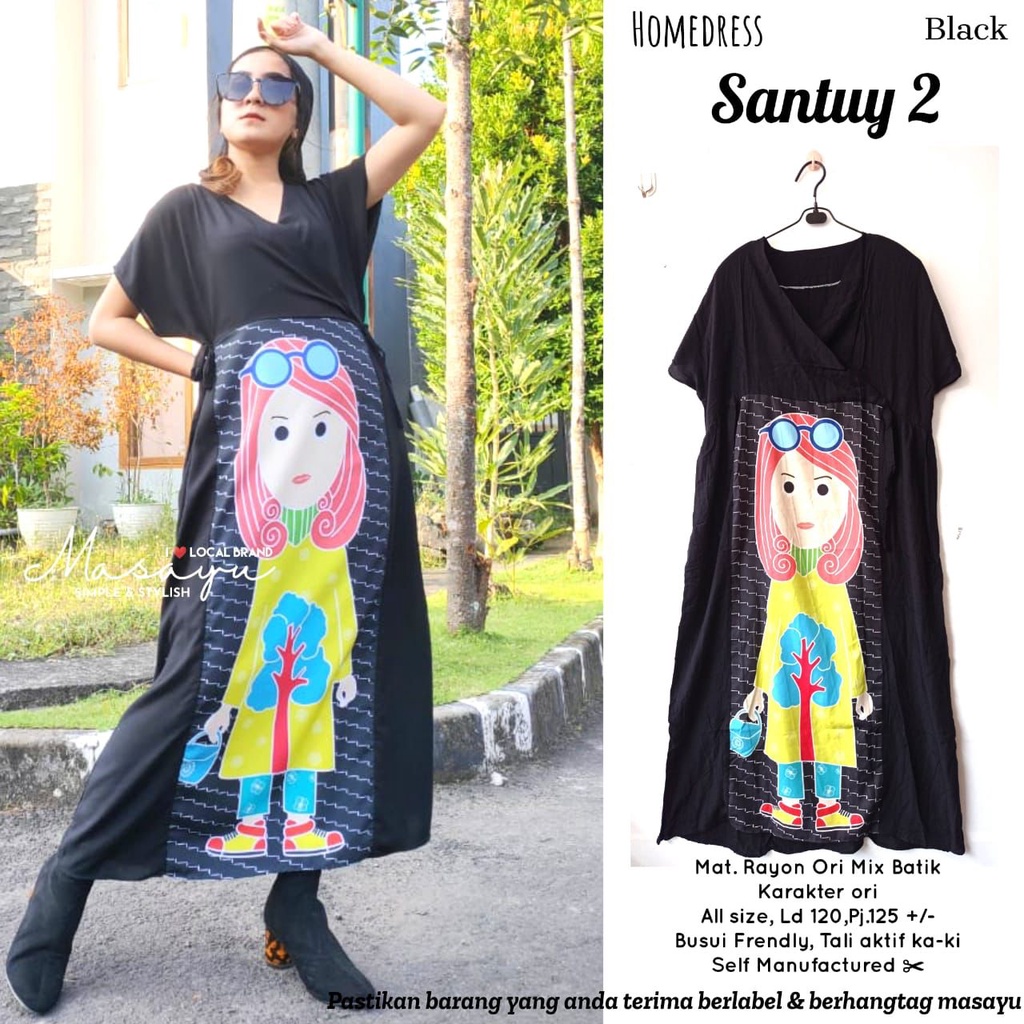 Homedress SANTUY #2 Dress Santai By Masayu