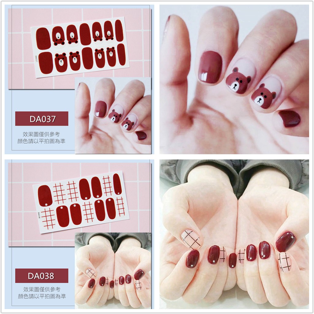 &lt;Jjoygirl&gt;DA Nail sticker motif / sticker kuku / stiker kuku / nail stiker glitter / stripes design