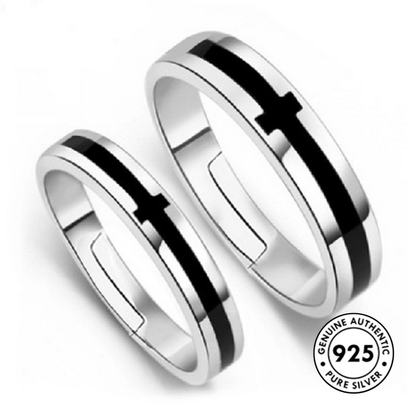 Cincin Silver S925 Model Silang Untuk Pasangan