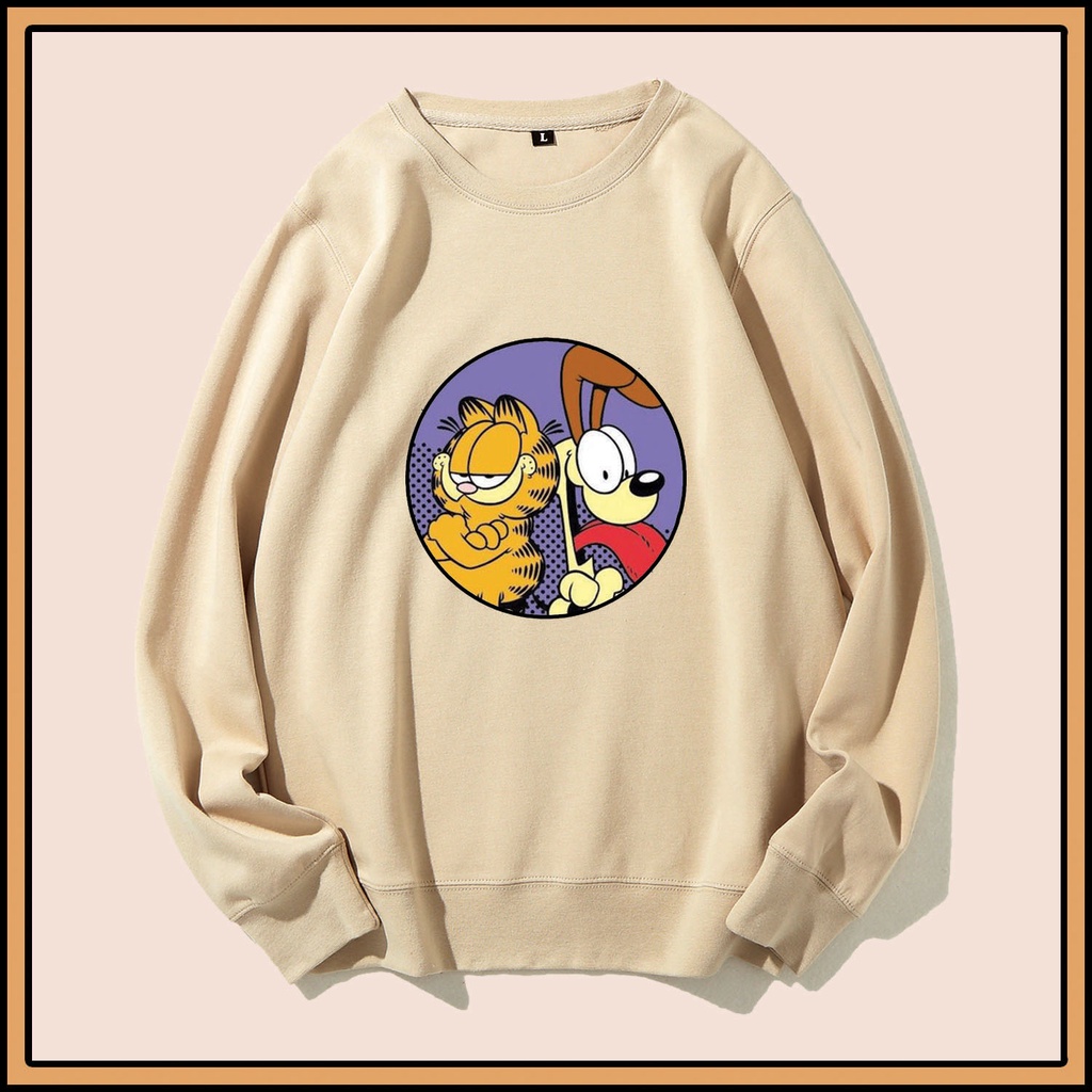 CALVIERO SHOP - BAJU SWEATER WANITA ATASAN GARFIEELD ODDIEE  SWEATER DEWASA BRAND ANIME SWEATER HODDIE FASHION CITAYEM SCBD FASHION WEEK FASHION VIRAL TIKTOK