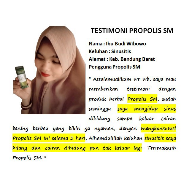 Obat Pilek Menahun, Obat Hidung Tersumbat, Pilek &amp; Flu Menahun, Polip Hidung, Sinusitis, Alergi Hidung, Rhinitis, Obat Hidung Bau Busuk, Obat Hidung Tidak Bisa Mencium Bau / Anosmia Untuk Anak &amp; Dewasa &amp; Aman Untuk Ibu Hamil Dengan ProPolis SM Brazil