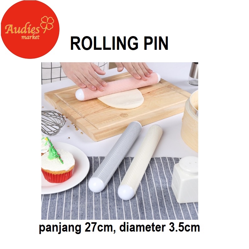 AUDIES MARKET - ROLLING PIN Kue Anti Lengket Penggilas Adonan Penggiling Adonan Premium