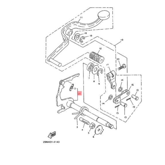 as operan perseneling perseneleng gigi rxking rx king rxs yt115 original ygp 3KA-E8101-00