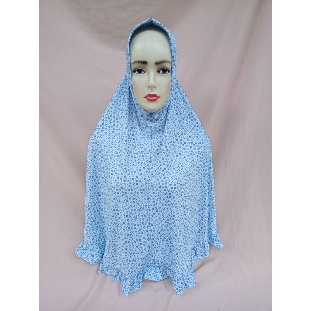 Kerudung bergo hijab jilbab instan rempel XL motif
