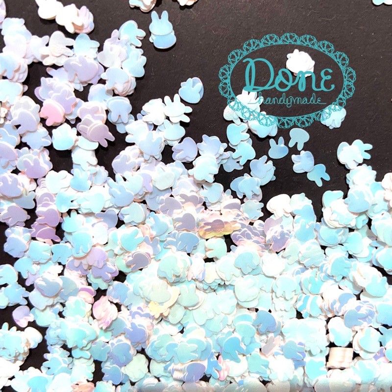 bunny glitter rabbit glitter sprinkle kelinci dekorasi easter confetti