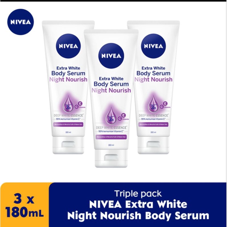 Nivea Body Serum Night Nourish 180ml Triplepack (isi 3)