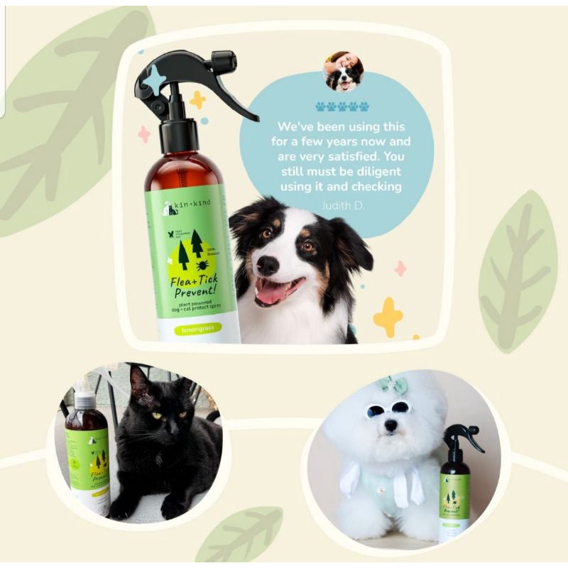 Spray Anti Kutu Anjing Kucing Kin+Kind FLEA &amp; TICK SPRAY Natural Organic