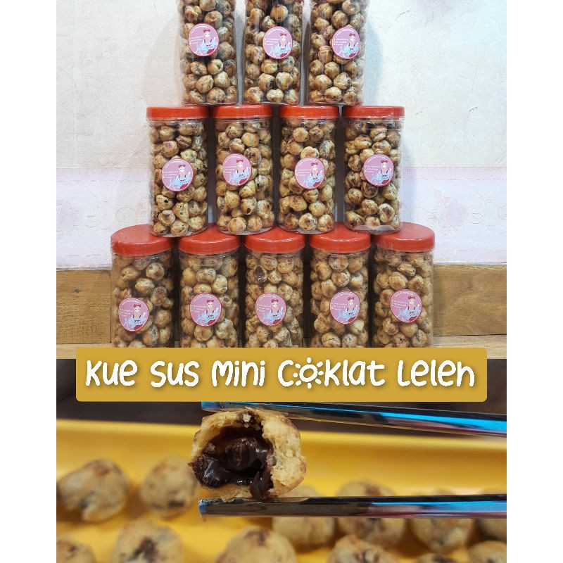 Kue sus kering coklat lumer 125gr kue soes mini cokelat kering kuker kue kering lebaran snack parcel hampers