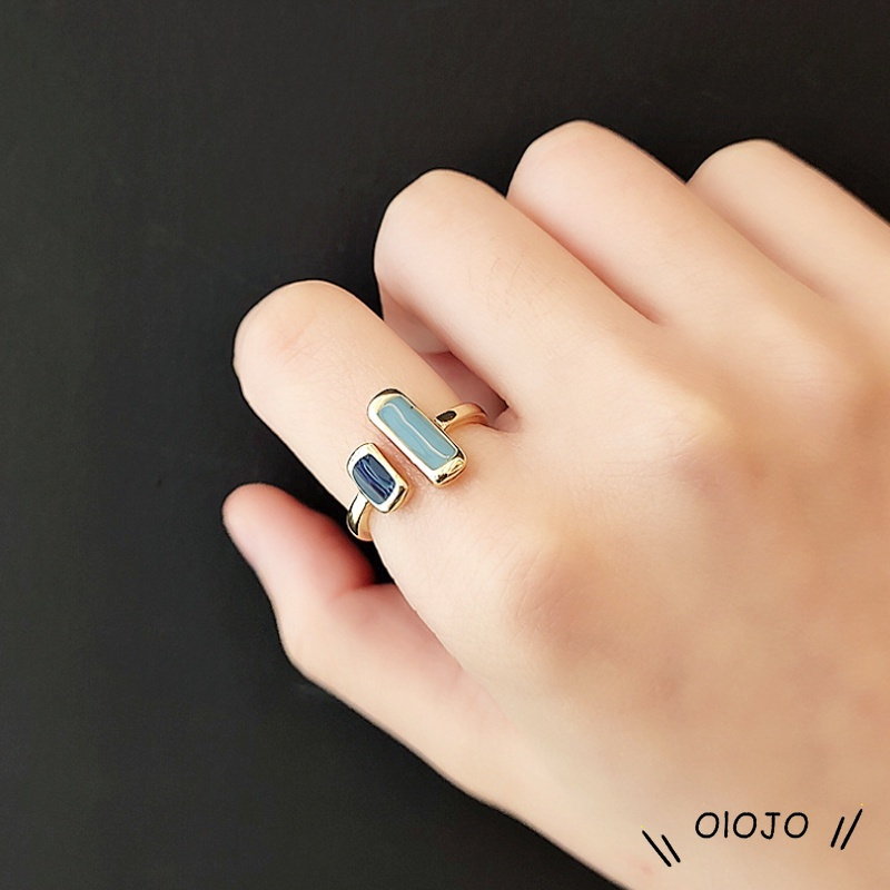 1Pc Retro Fashion Cincin Sederhana Geometris Terbuka Wanita Aksesoris Mode - olo