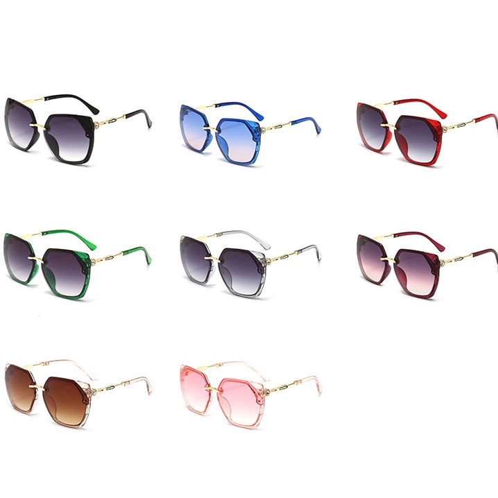 Kacamata Hitam Pelindung UV Bentuk Poligon Serbaguna