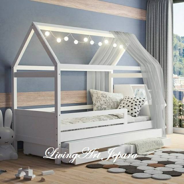 Ranjang tidur anak duco || tempat tidur duco laci double