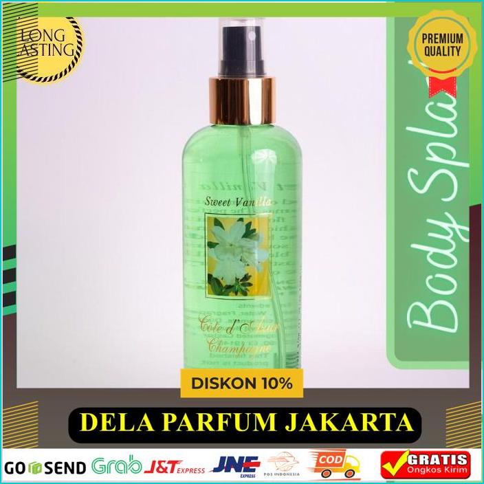 CHAMPAGNE SILKENING BODY SPLASH SWEET VANILLA 260ML - BODY MIST BAHAN BERKUALITAS
