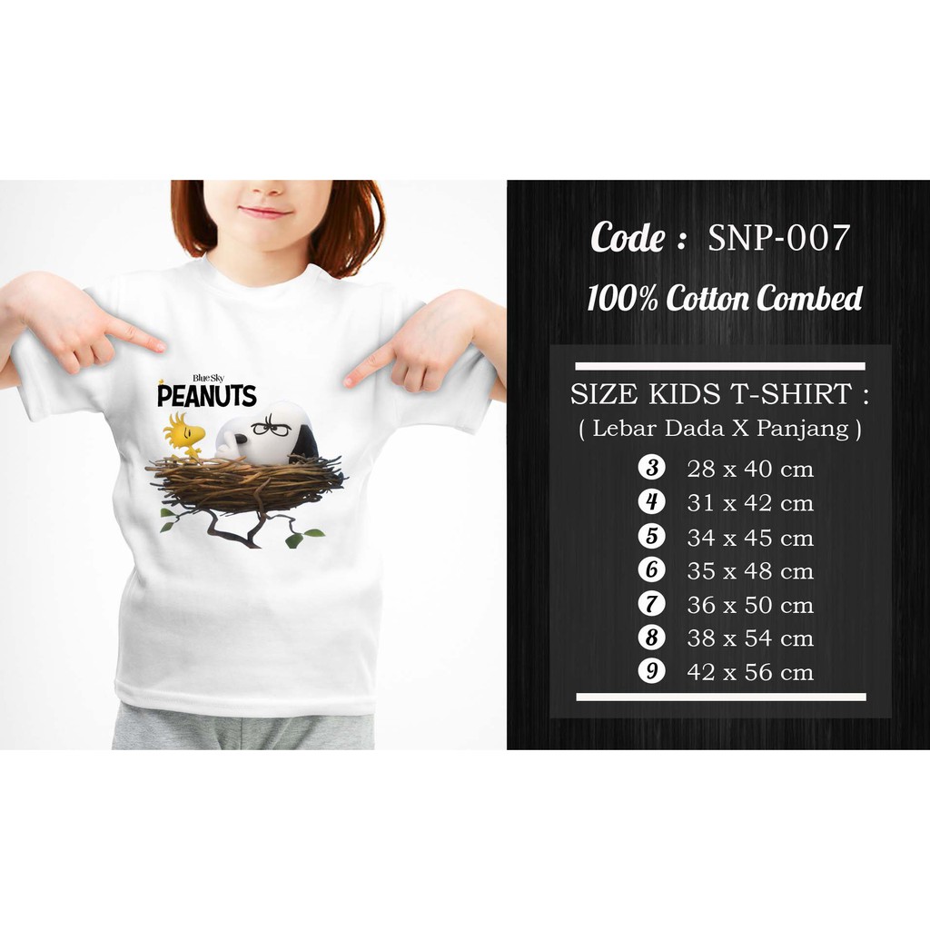 [FREE NAMA!!] Kaos Anak &amp; Family Snoopy 100% COTTON PREMIUM