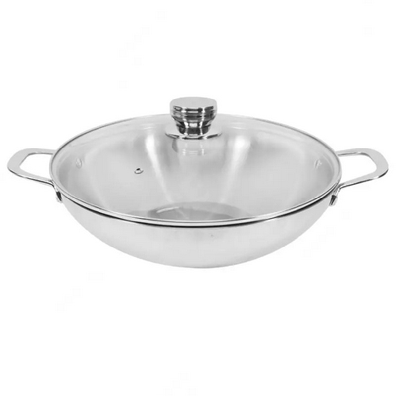 Culinart Pan Boil  32cm Alat Panci Masak Wajan Goreng Kukus dengan Tutup Kaca Culin Art Stainless