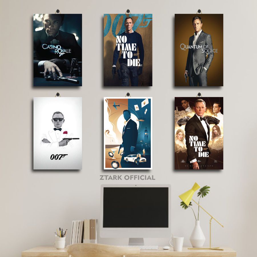 POSTER KAYU FILM SPECTRE JAMES BOND SKYFALL 20X30 FVZBE/HF76Q/ DEKORASI KAMAR ANAK PIERCE BROSNAN JA