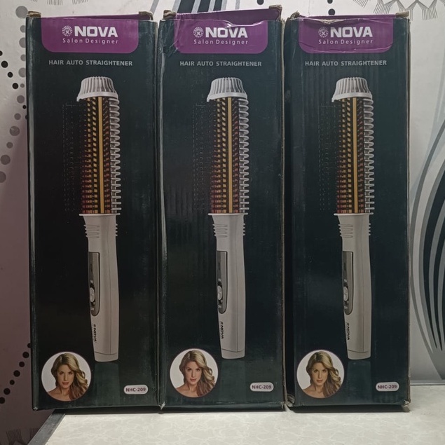 Promo terbaru!!! Catokan curly Nova NHC-209 sisir blow straightener