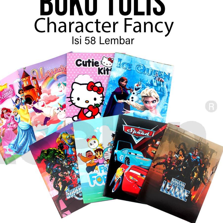 

Big Sale - 10pcs Buku Tulis Fancy SP Bergaris Kwarto 58lbr /1pack Buku !!
