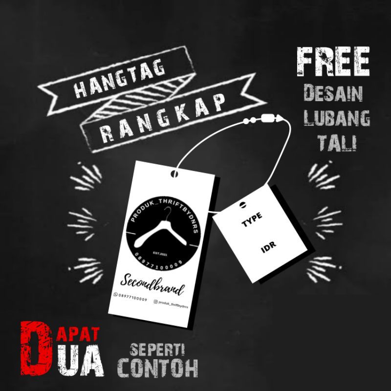 

Hangtag Rangkap Terbaru Ukuran 3x5.3 & 3x3