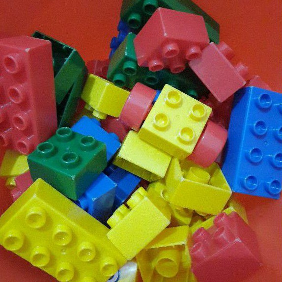 Preloved Mainan Anak Lego Duplo KW Satu Ember Balok Blok Susun Motorik Edukasi Anak Second