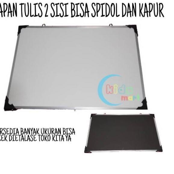 

[KODE PRODUK D8GZ97375] Whiteboard 40x60 papan tulis anak putih white board 2 sisi spidol dan kapur
