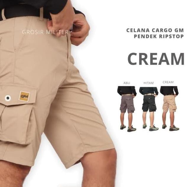 Celana Cargo GM Mode Tactical Pendek Ripstop Original