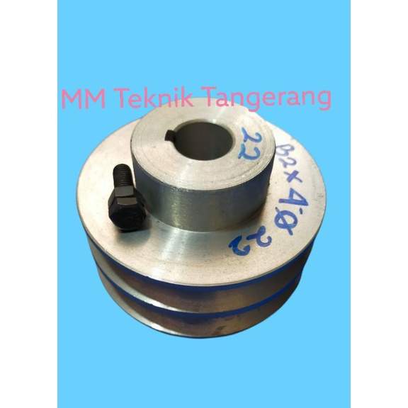 Pully B2 x 4 inch as 0 (Buntu), 10, 12, 14, 15, 16, 17, 18, 19, 20, 22, 24, 25, 1&quot;, 28, 30, 32 mm Alluminium  Poli Alumunium puli Pulli Pulley Allumunium All B2 4&quot; B2x4&quot; -  B2x4 B 2x4 B 2 jalur 4&quot; 2x4&quot; B2-4&quot;