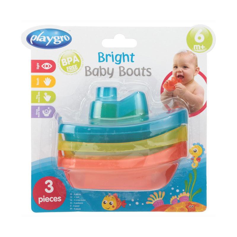 Playgro Bright Baby Bath Boats 6M+