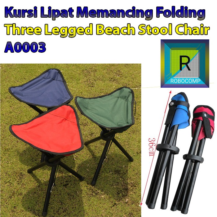 Kursi Lipat Memancing Folding Three Legged Beach Stool Chair - A0003