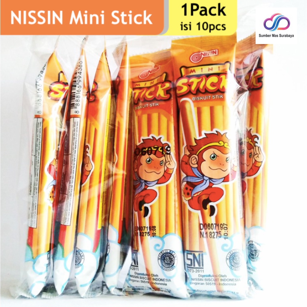 

Nissin Mini Stick Biskuit 10 pcs x 13 gr (1 pack isi 10 bungkus)