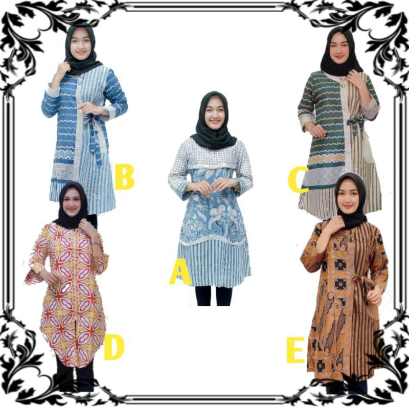 BATIK BAJU ATASAN TUNIK WANITA TERKINI DAN TER HITS 2021