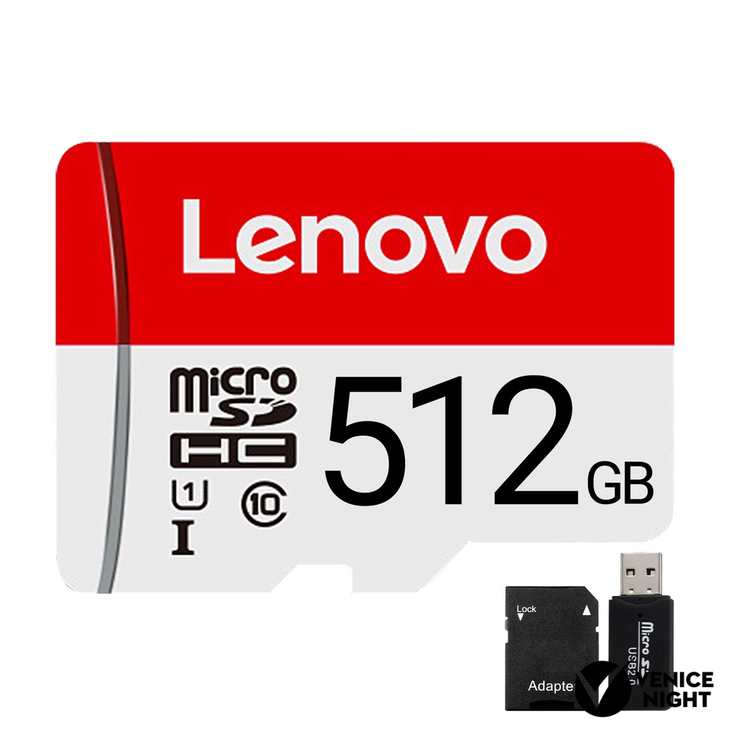 (SC) Lenovo Memory Card 512GB 1TB Transmisi Kecepatan Tinggi Anti Air / Magnetik Untuk MP3 / MP4